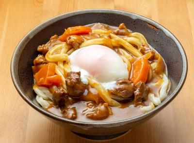 温かい 自家製温玉カレーうどん