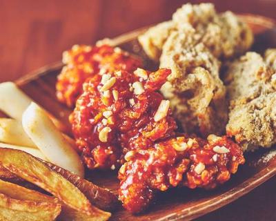 バン＆バンチキン「Lサイズ」 「ハーフ＆ハーフ」大根ピクルス・お餅・ポテト付きBAN BAN CHICKEN