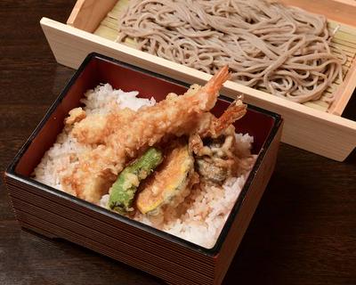 海老天重とそば(冷)orうどん(冷) セット