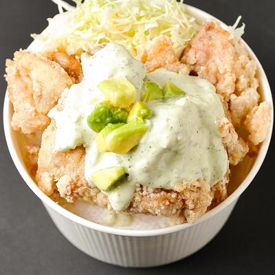 アボカドバジルのグリーンタルタルから揚げ弁当