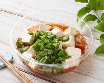 オクラと豆腐の冷麺