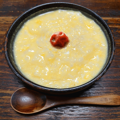 230kcal 芳醇たまご粥 トッピング梅干付