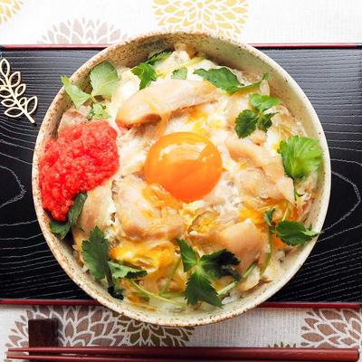 親子丼+明太子