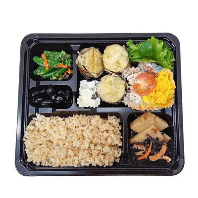 茄子のはさみ揚げ玄米定食