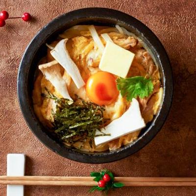 きのこバター親子丼 Mushroom, Butter, Chicken＆Egg Rice Bowl