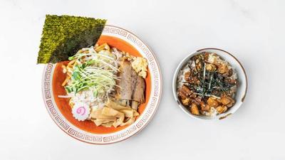 特濃油そば&ミニチャーシュー丼セット【レンジ油そば】