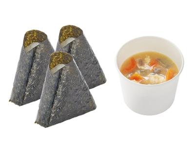 選べるおむすび3個＆豚汁セット