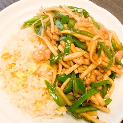 肉ピーマンあんかけチャーハン