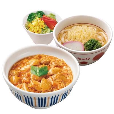 親子丼 はいからうどん＆サラダセット