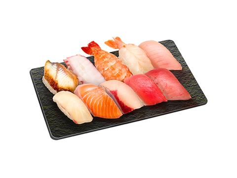 スシロー鶴見店 特上セット10種1人前（10貫）