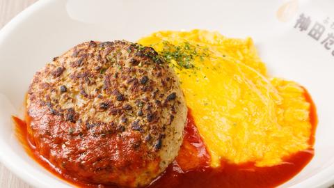 ふわとろオムライスの店 大井たまごけん トマト&ハンバーグオム Tomato Hamburger Omelette rice
