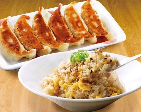 丸源ラーメン小平店 11【王道セット】鉄板玉子チャーハン【中】+丸源餃子