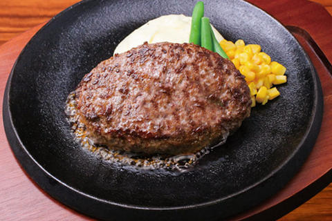 鉄板王国 田町店 ビーフ100%ハンバーグ Beef Hamburg Steak