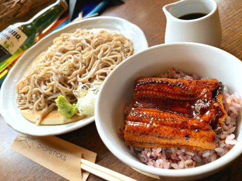 北池袋 長寿庵 うな丼ともりそばのセット