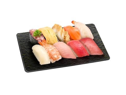 スシロー 那覇国際通り店 スシローセット10種 1人前（10貫）