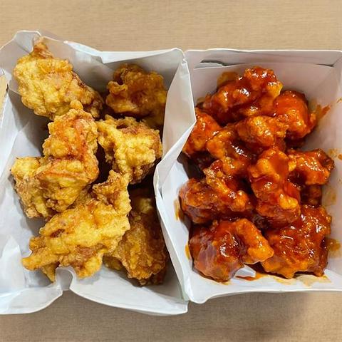 モッケビ＆韓国チキン バンバンチキン(half＆half) 大根漬物、サイダー付き