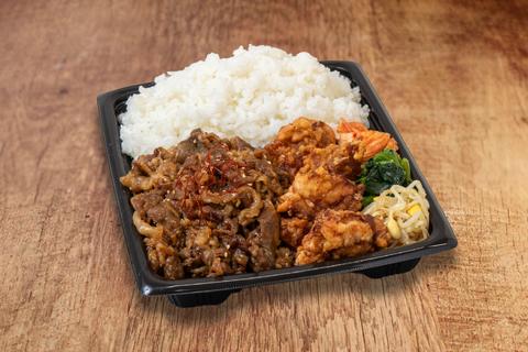 じゅうじゅうカルビ一之江店 【デカ盛り】国産牛カルビ&唐揚げ弁当