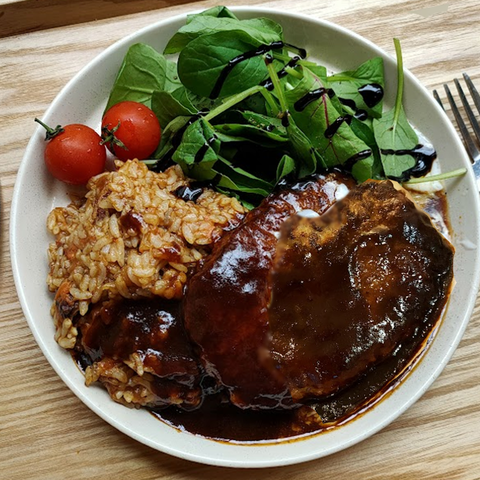 Art Cafe POLYPUS デミグラハンバーグとドライカレー