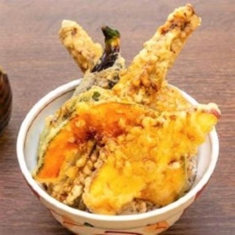 蝦夷前そばと豚丼 北堂 野菜天丼