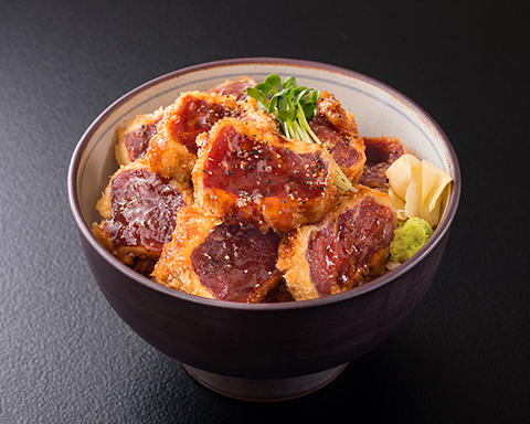 牛かつ 黒べこ 墨田 【赤身希少部位】シンタマ ビフカツ丼 中 100g