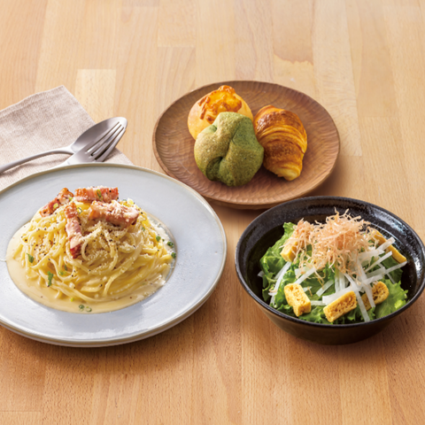 鎌倉パスタ 市ヶ谷店 パン3個付!選べてうれしい、生パスタランチ