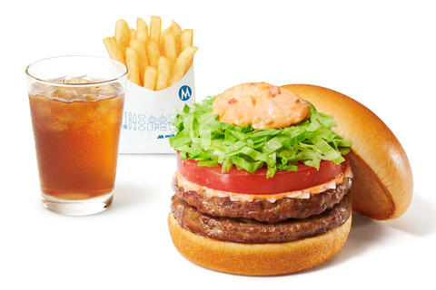 モスバーガー イオンタウン名西店 【ドリンクセット】ダブルモス野菜バーガー
