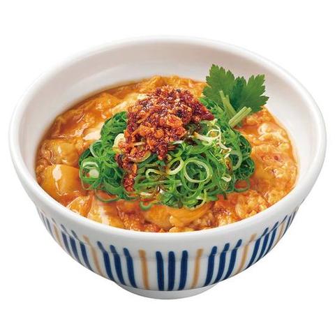 なか卯 稲城南多摩店 ねぎラー親子丼 Oyakodon Chili Oil w/Chopped Spices add green leek