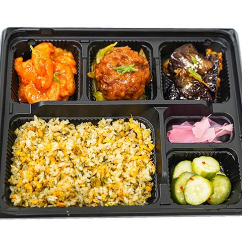 點水樓四谷別館 肉団子の醤油煮チャーハン弁当 Braised Meat Ball and Fried Rice Bento