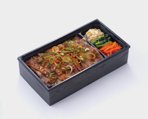 牛角 赤坂店 ガツンとした旨さ！  スタミナガーリックカルビ弁当 お肉 1.5倍