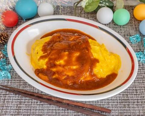 オムライス・オムカレー・カレーの『Minizzuderi』鶴橋店 オムライス(オリジナルソース)