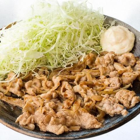 とんかつ屋板橋店 豚バラ生姜焼き定食 BUTABARA SOGAYAKI TEISYOKU