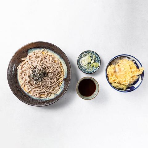 蕎麦切りくろ 北24条店 かしわ天丼セット