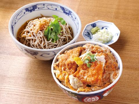 どんまつ 神田店 たぬきそば【冷・温】とカツ丼〔小〕セット