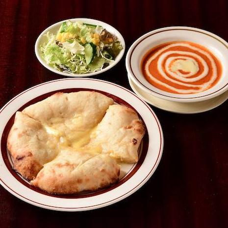 インドネパールレストラン ロティーヤ チーズナンセット Cheese Naan Set