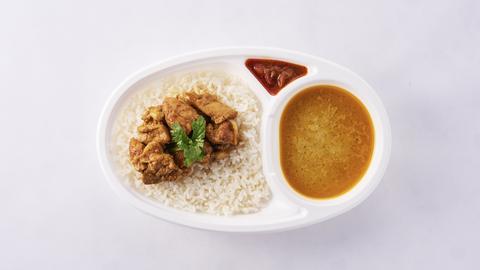 タンジャイミールス経堂 1カレーセット(カレー1種、インディアンライスのセット)
