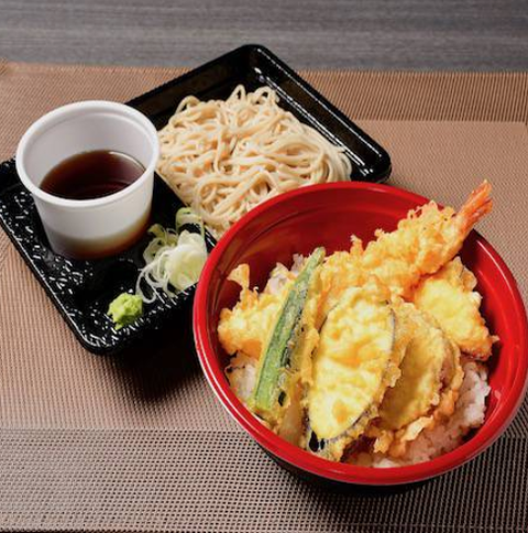 生そば 入船 ミックス天丼セット