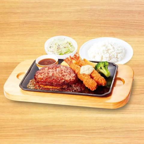 ビッグボーイ 宮前平店 【908】手ごねハンバーグ＆エビフライ弁当