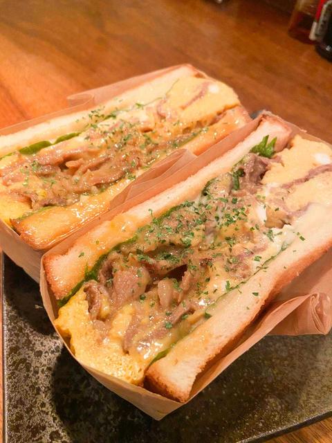 和食居酒屋MARU 極旨カルビたまご和サンド