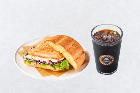 サンマルクカフェ プラーレ松戸店 サンマルクホットサンド 和風鶏セット
