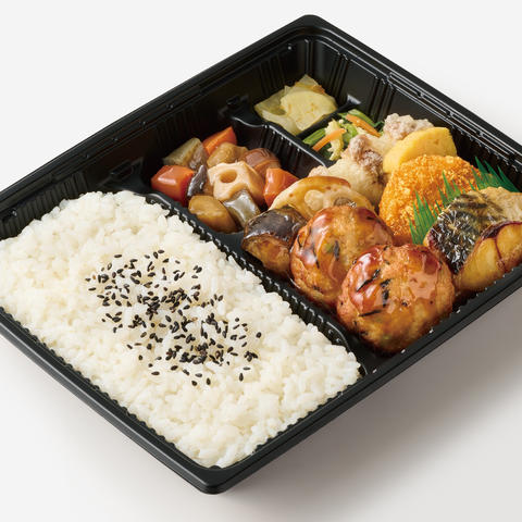 ほっともっと 市川駅北口店 幕の内弁当(豆腐ハンバーグと野菜の照りだれ)