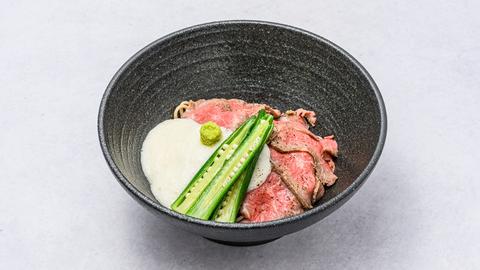 肉蕎麦 トムラウシ 牛わさオクラとろろ 冷しぶっかけ蕎麦