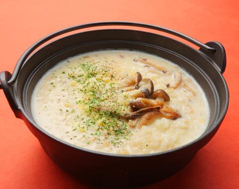 鶏出汁ぞうすいの店「鶏ぞう」 きのこクリーム雑炊(リゾット風)