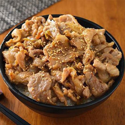 オーシャンダイニング池袋店 【満足 】にんにく醤油豚丼+濃厚！ちょいカレー付き(お肉200g)