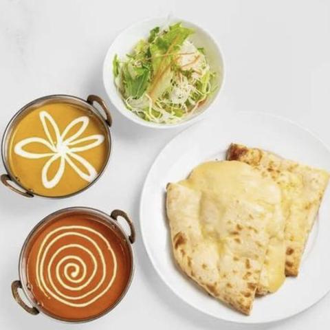 ビリヤニキッチン ダブルカレーチーズナンセット Double curry cheese naan set
