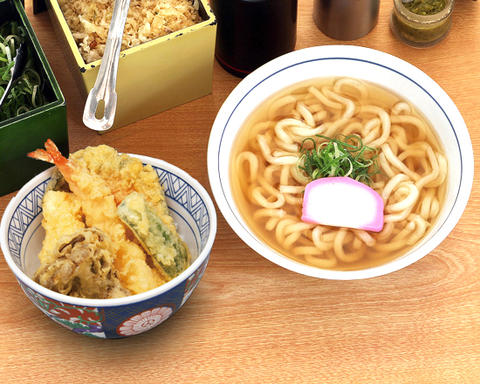 うどんウエストゲイツ店 あじわい天丼セット