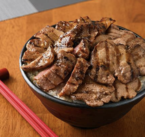 焼肉笑う門に肉来る 合盛り牛タン丼 Mixed Beef Tongue(3㎜＆8㎜) Rice Bowl
