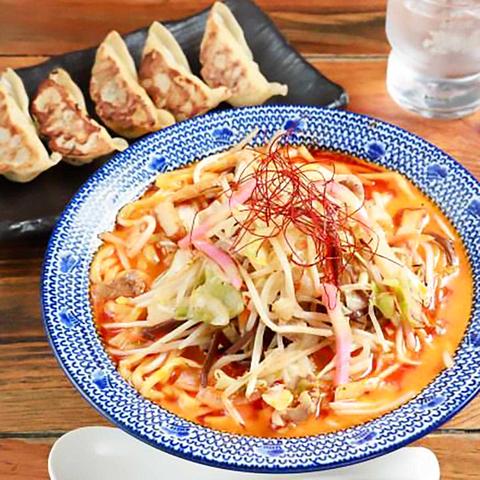 じげもんちゃんぽん グランデュオ立川店 【セット】紅ちゃんぽん+一口餃子5個