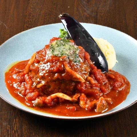 ハンバーグ大地 トマト煮込みハンバーグ