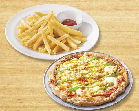 ガスト 中野駅南口店 お得ピザセットB(マルゲリータ ピザ＆山盛りポテトフライ)