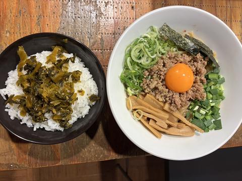 台湾まぜそば 麺屋イッショウ 台湾まぜそば+高菜ごはんセット